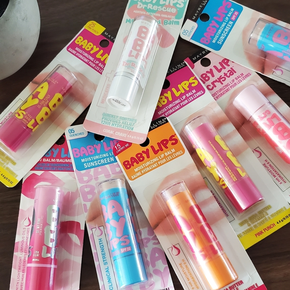BUNDLE | 8 Maybelline Baby Lips - Lip Balm